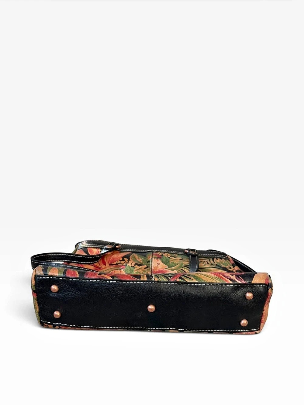 Patricia Nash Poppy Tropical Floral Tote in Black & Multicolor Leather - Picture 7 of 12